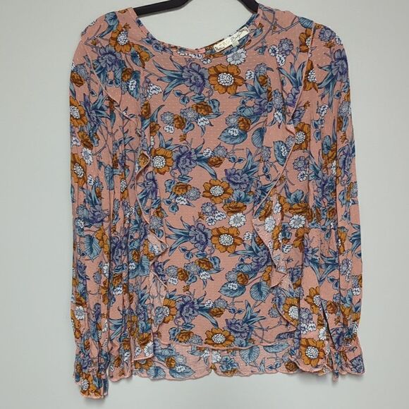 True Self Pink Floral Blouse - Picture 1 of 8